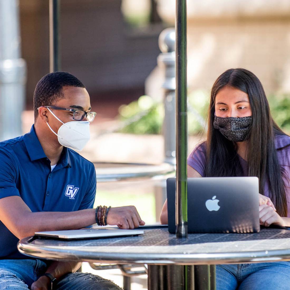 Students studying together